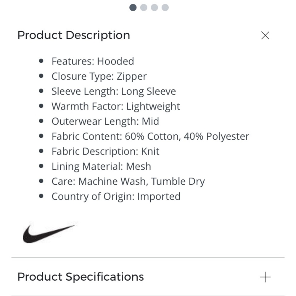 * SOLD*Nike Women’s Vintage Style hoodie - Picture 5 of 5